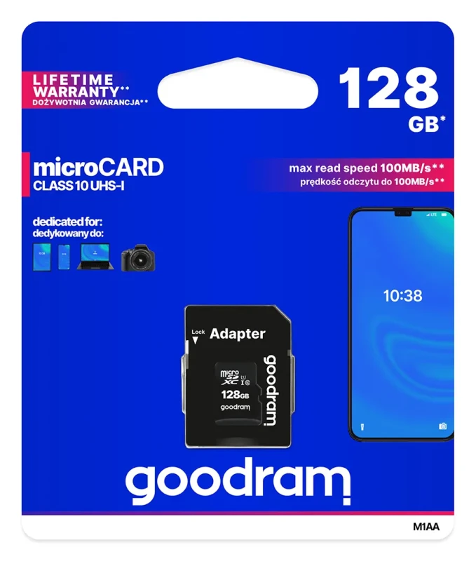 Blister Karta pamięci microSD 128GB GOODRAM class 10 UHS-I