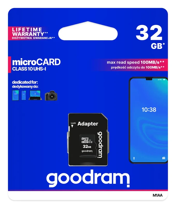 Blister Karta pamięci microSD 32GB GOODRAM class 10 UHS-I