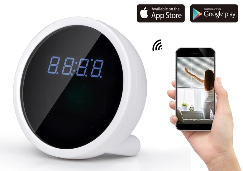 Mini kamera WiFi ukryta w budziku 